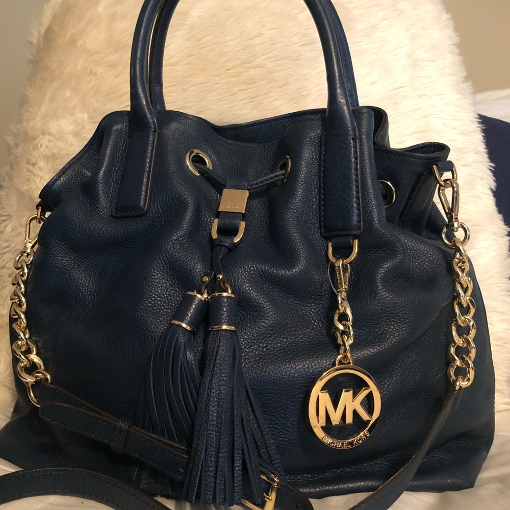Michael Kors Navy Blue Satchel